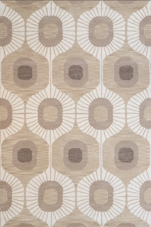 Bashian Chelsea Moroccan S185-ST103 Beige Area Rug 5 X 8