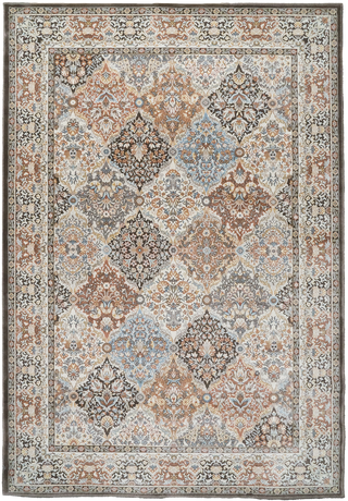 Dynamic Rugs Ancient Garden 57008 Brown/Blue Area Rug 5 X 8