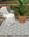 Unique Loom Outdoor Trellis T-KOZA-20596A Gray Area Rug Outdoor Scene Feature