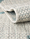 Unique Loom Outdoor Trellis T-KOZA-20596A Gray Area Rug Edge Close Up