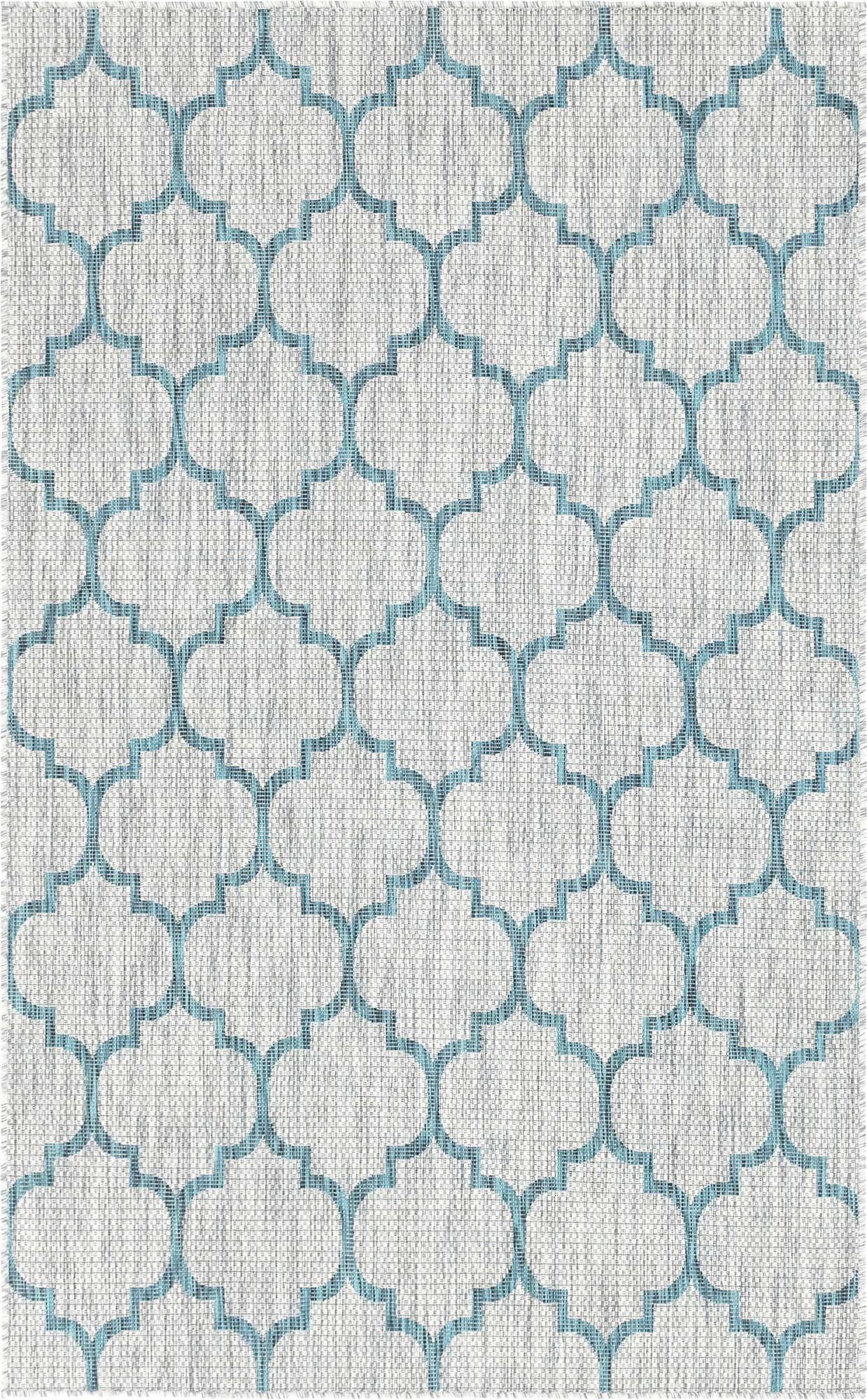 Unique Loom Outdoor Trellis T-KOZA-20596A Gray Area Rug 5x8