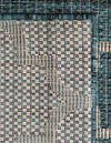 Unique Loom Outdoor Trellis T-KOZA-20596A Teal Area Rug Backing