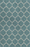 Unique Loom Outdoor Trellis T-KOZA-20596A Teal Area Rug 5x8