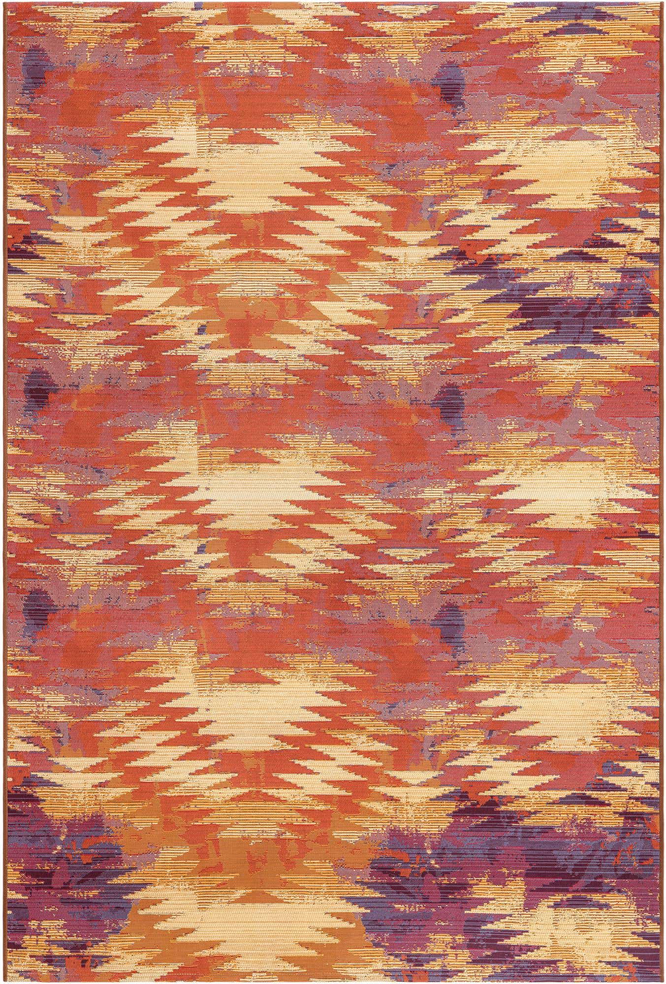 Unique Loom Outdoor Modern OWE-EDEN-4 Red Area Rug 5x8