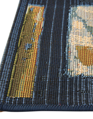 Unique Loom Outdoor Modern OWE-EDEN-322 Multi Area Rug Edge Close Up