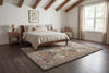 Dynamic Rugs Ancient Garden 57008 Brown/Blue Area Rug Room Scene Feature