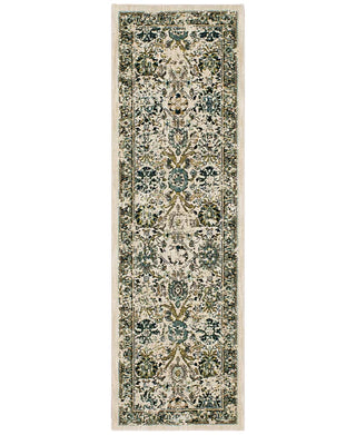 Karastan Spice Market Kaveri Aquamarine Runner actual image. 
