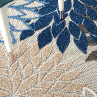 Aloha ALH05 Blue/Multicolor Area Rug by Nourison Close Up Texture