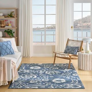 Nourison Aloha ALH17 Blue Area Rug Room Scene 