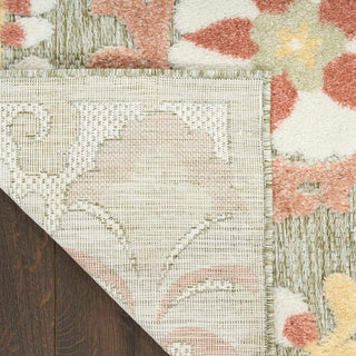 Nourison Aloha ALH17 Sage Rose Area Rug Backing