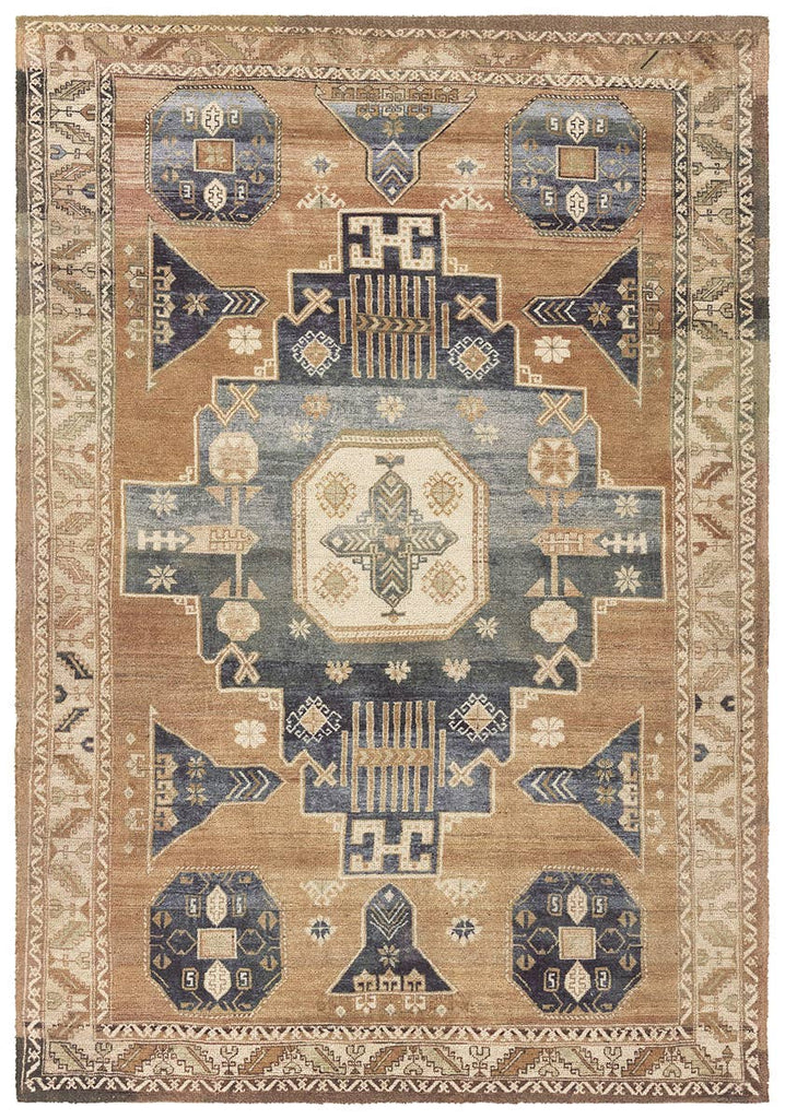 Jaipur Living Amata By House Sprucing Amorino AMT01 Tan / Navy Area Rug 5 X 8