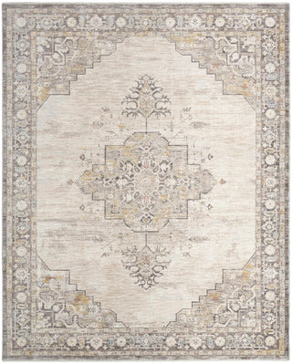 Nourison Antique Fusion ANF01 Ivory Charcoal Area Rug 5 X 8