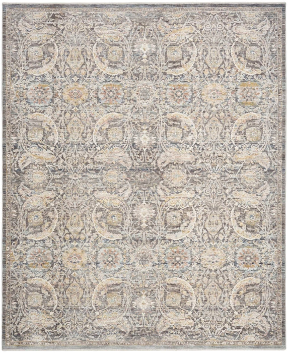 Nourison Antique Fusion ANF03 Charcoal Multicolor Area Rug 8 X 10