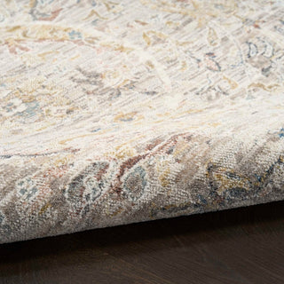 Nourison Antique Fusion ANF03 Light Grey Area Rug Close Up 2