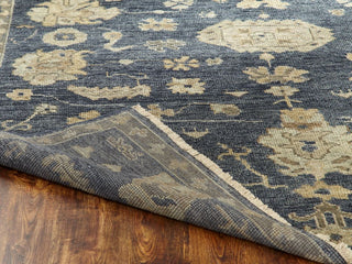 Ancient Boundaries Lily LIL-04 Midnight Area Rug Back Fringe Image
