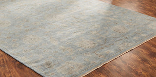 Ancient Boundaries Lily LIL-06 Airy Blue Area Rug On Wood Floor