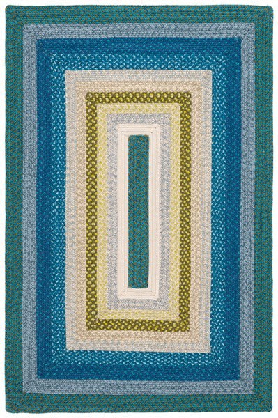 Safavieh Braided BRD323N Navy / Green Machine Washable Area Rug 5 X 8