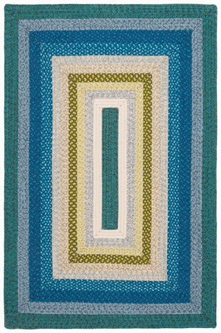 Safavieh Braided BRD323N Navy / Green Machine Washable Area Rug 5 X 8