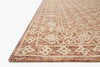 Loloi Cecelia CEC-01 Rust / Natural Area Rug corner closeup