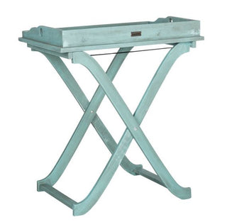 Safavieh Covina Tray Table Beach House Blue 2