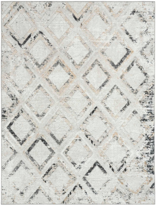 Nourison Dekor DEK05 Grey Charcoal Area Rug 5 X 8