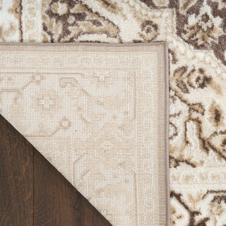 Nourison Dekor DEK08 Brown Ivory Area Rug Backing