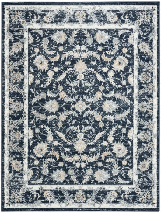 Nourison Dekor DEK09 Slate/Ivory Area Rug 5 X 7