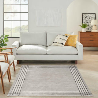 Nourison Desire DSR01 Grey Silver Area Rug Room Scene 2