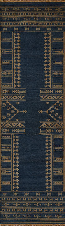 Momeni Duar DUA-4 Indigo Area Rug by Lemieux Et Cie