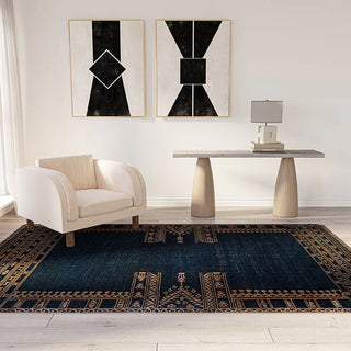 Momeni Duar DUA-4 Indigo Area Rug by Lemieux Et Cie