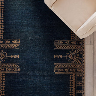 Momeni Duar DUA-4 Indigo Area Rug by Lemieux Et Cie