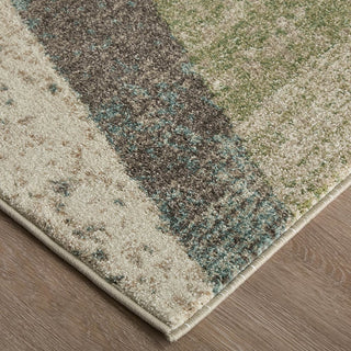 Feizy Eden 39QVF Ivory/Blue/Green Area Rug Corner
