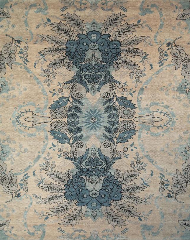 Feizy Vivendi 6402F Beige/Light Blue Area Rug