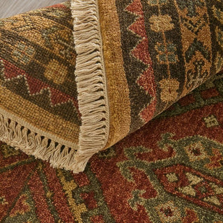 Feizy Namche 6155F Rust Area Rug Back Fringe Image