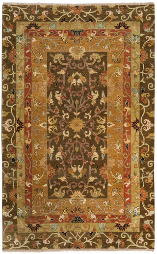 Feizy Namche 6158F Brown/Gold Area Rug Main Image