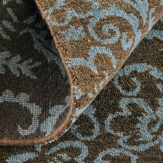 Feizy Vivendi 6401F Brown/Teal Area Rug Closeup Back