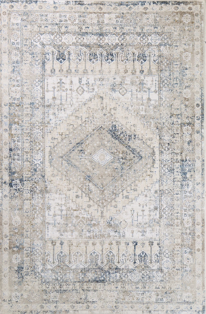 Bashian highland H117-HLD305 Ivory Blue Area Rug