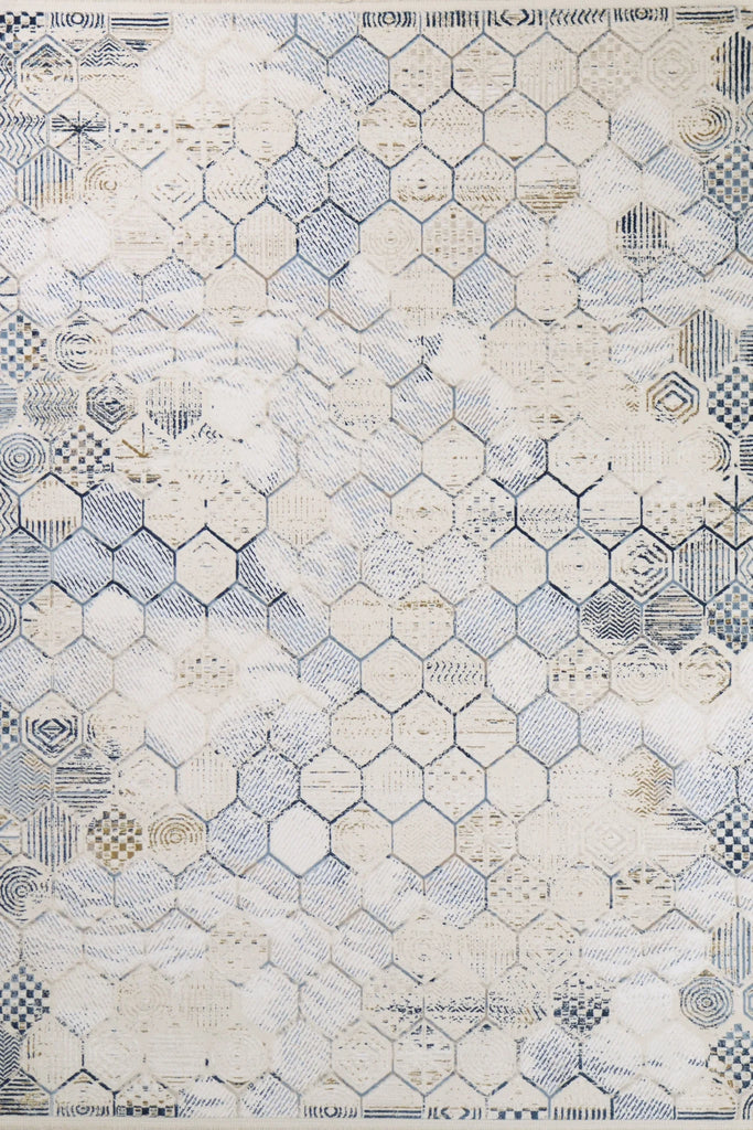 Bashian Highland H117-HLD306 Ivory Blue Area Rug