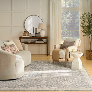 Nourison Harbor HRB01 Blue Area Rug Room Scene Feature