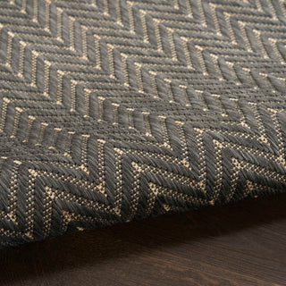 Nourison Horizon Indoor/Outdoor HOZ02 Charcoal Area Rug Detail
