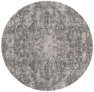 Safavieh Lurex 100 LUR185Z Black/Light Grey Area Rug Round