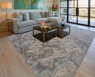 Feizy Azure 3405F Silver/Blue Area Rug