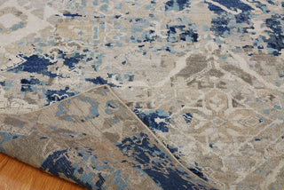 Ancient Boundaries Moor MOO-09 Travertine/Indigo Area Rug Corner Back
