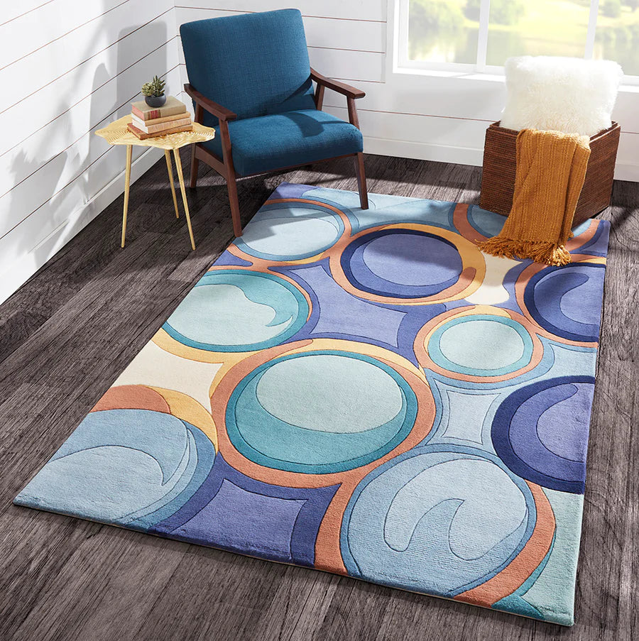 Momeni New Wave NW133 Blue Area Rug – Incredible Rugs and Decor