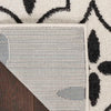 Nourison Essentials NRE04 Ivory Black Area Rug Backing