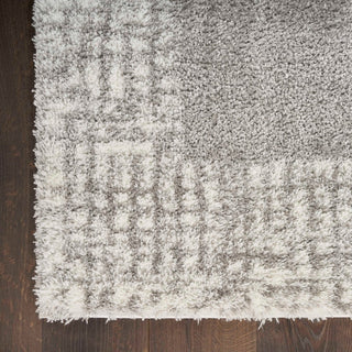 Nourison Pacific Shag PCS02 Grey Area Rug Corner