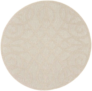 Nourison Palamos PLS04 Cream Area Rug 7'10'' Round