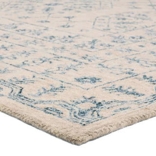 Jaipur Living Province Linde PRO07 Ivory/Blue Area Rug Corner