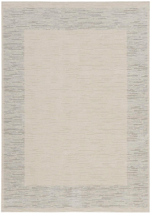 Nourison Santa Cruz SCZ05 Ivory Grey Area Rug 5 X 7
