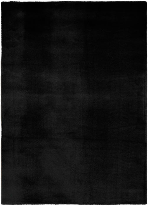 Nourison Soft Plush Rabbit Fur SFF01 Black Area Rug 5 X 8